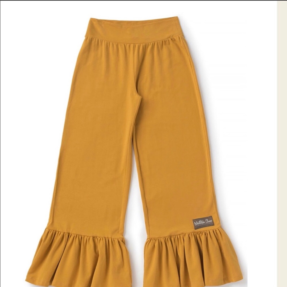 Matilda Jane Mustard Ruffle Pants
